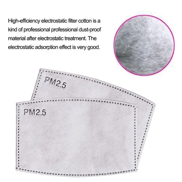 10Pcs/20 Pcs/50 Pcs 5 Layers Face Mask Filter PM2.5 Filter Activated Carbon Breathing Filters