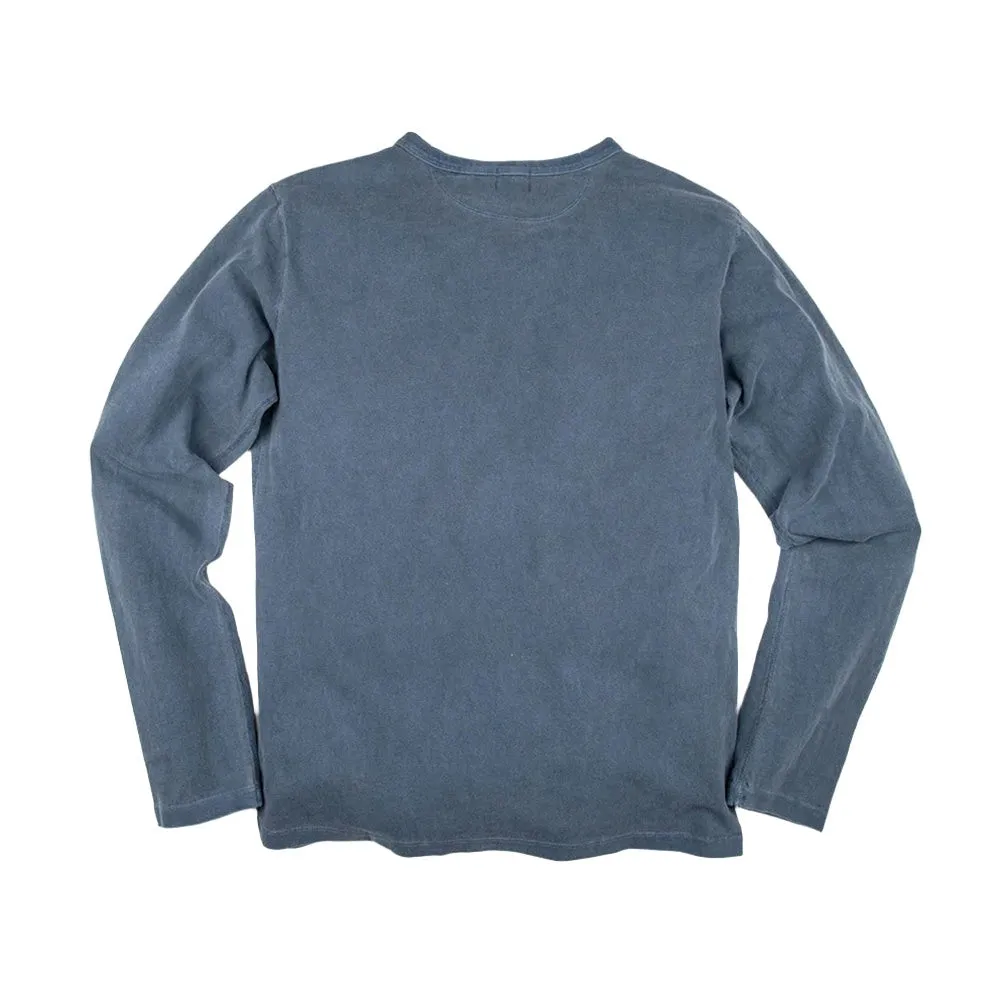 13oz Henley | Faded Blue