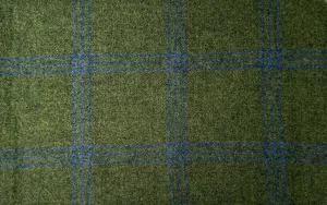 $14 Wool Cloth Swatch - European Plaid - Golf Green