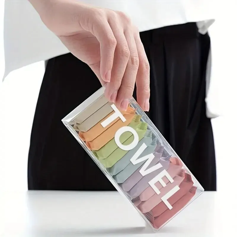 14pcs Disposable Compressed Towels - Portable Travel Face Cloth