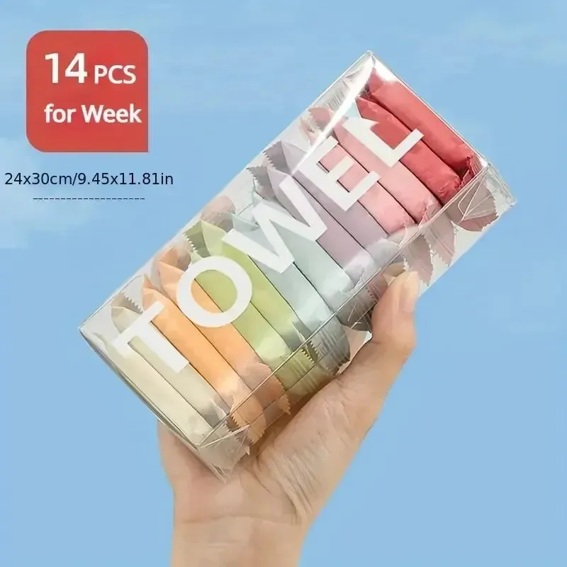 14pcs Disposable Compressed Towels - Portable Travel Face Cloth