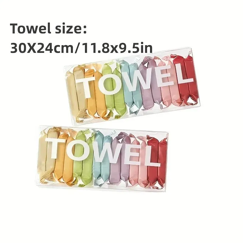 14pcs Disposable Compressed Towels - Portable Travel Face Cloth