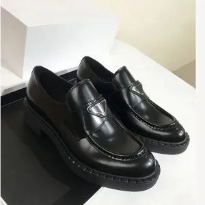 2025 Ladies' leather shoes casual shoes designer genuine leather women's shoes thick sole anti slip classic women's shoes 34-41