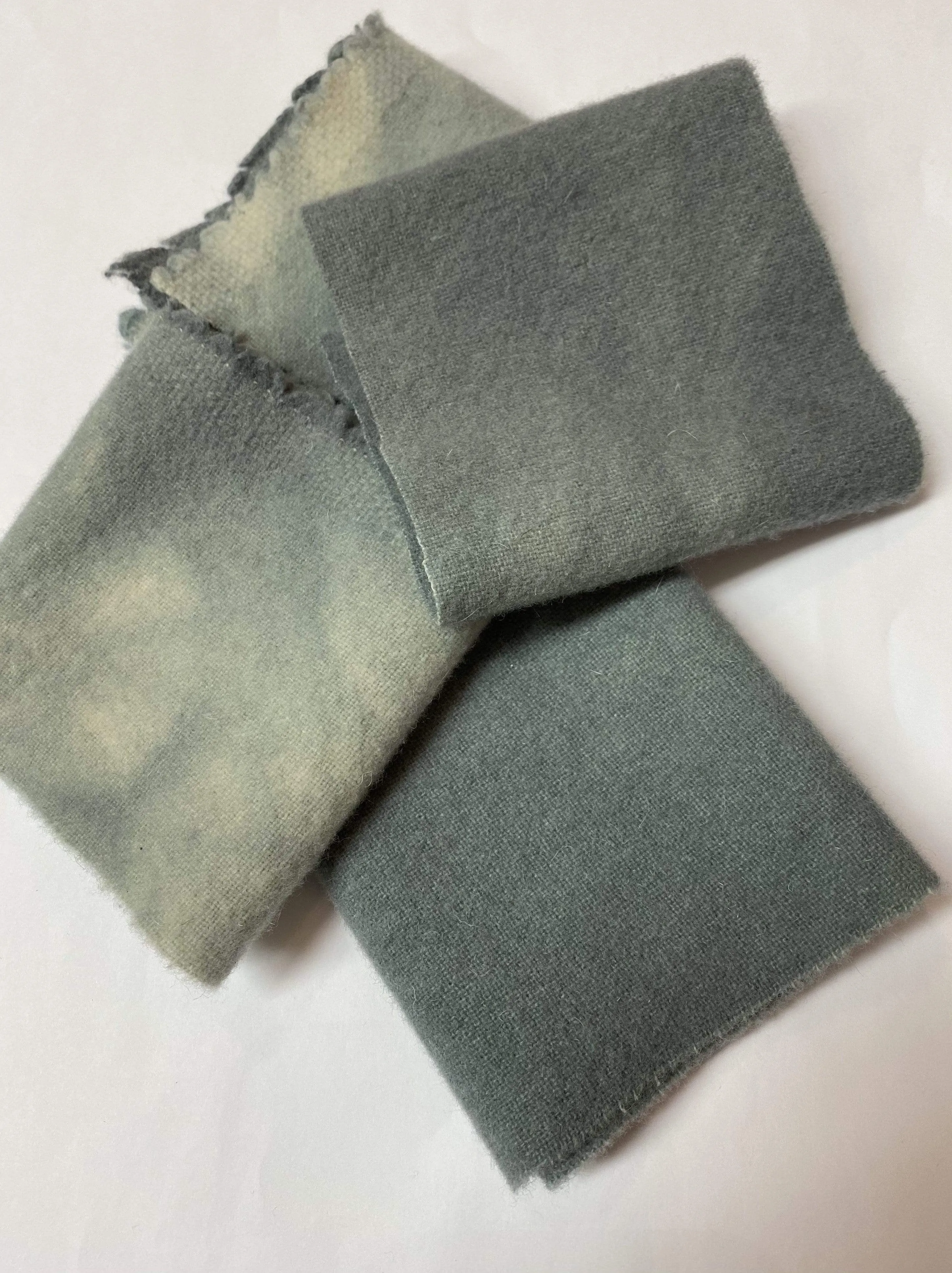 $3 Hand-Dyed Wool Swatch - Shades of Lagoon
