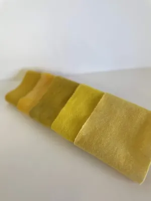 $3 Hand-Dyed Wool Swatch - Shades of Yellow