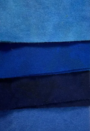 $3 swatch Hand-Dyed Wool Cloth - Shades of Deep Sea