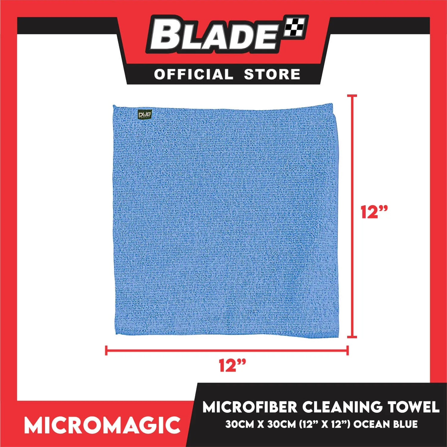 3pcs Micromagic MicroFiber Cleaning Towel 30cm x 30cm (Ocean Blue) Scratch-Free, Washable