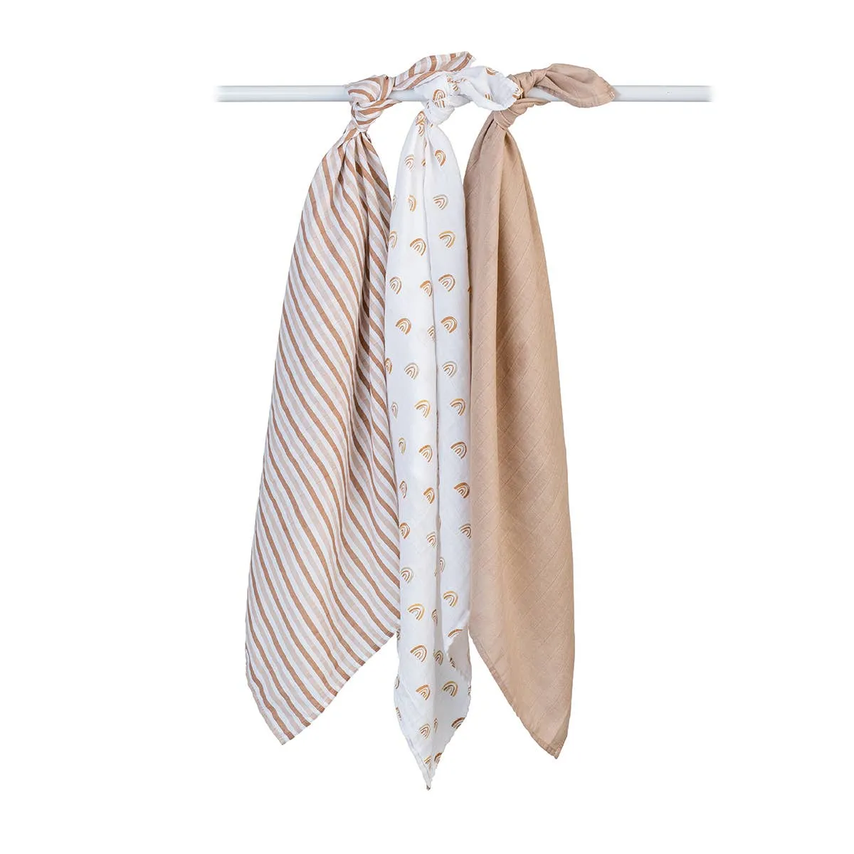 3pk Muslin Receiving Blankets - Rainbows