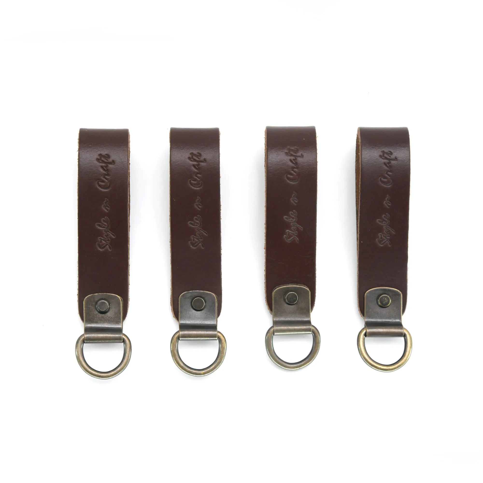 98200 - Suspender Loop Attachment in Dark Tan Leather (4 Piece Set) | Style n Craft