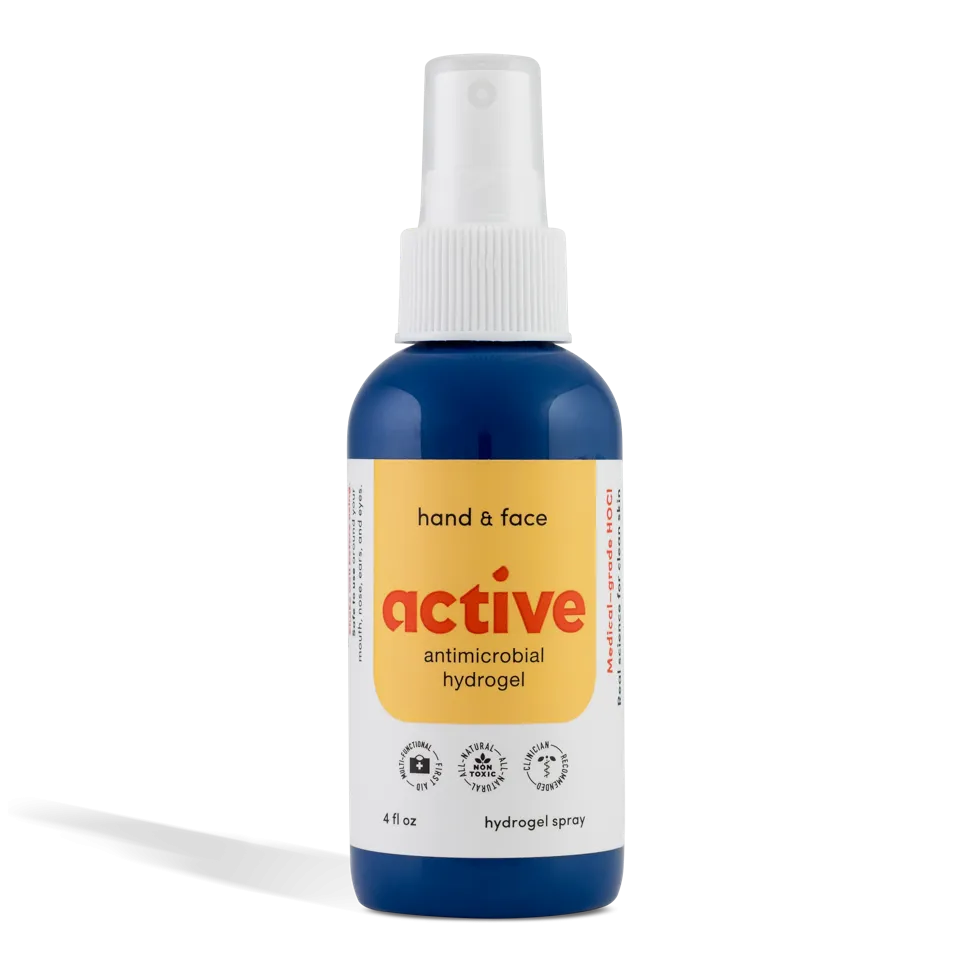 Active Antimicrobial Hand & Face: All-Natural Hydrogel Spray