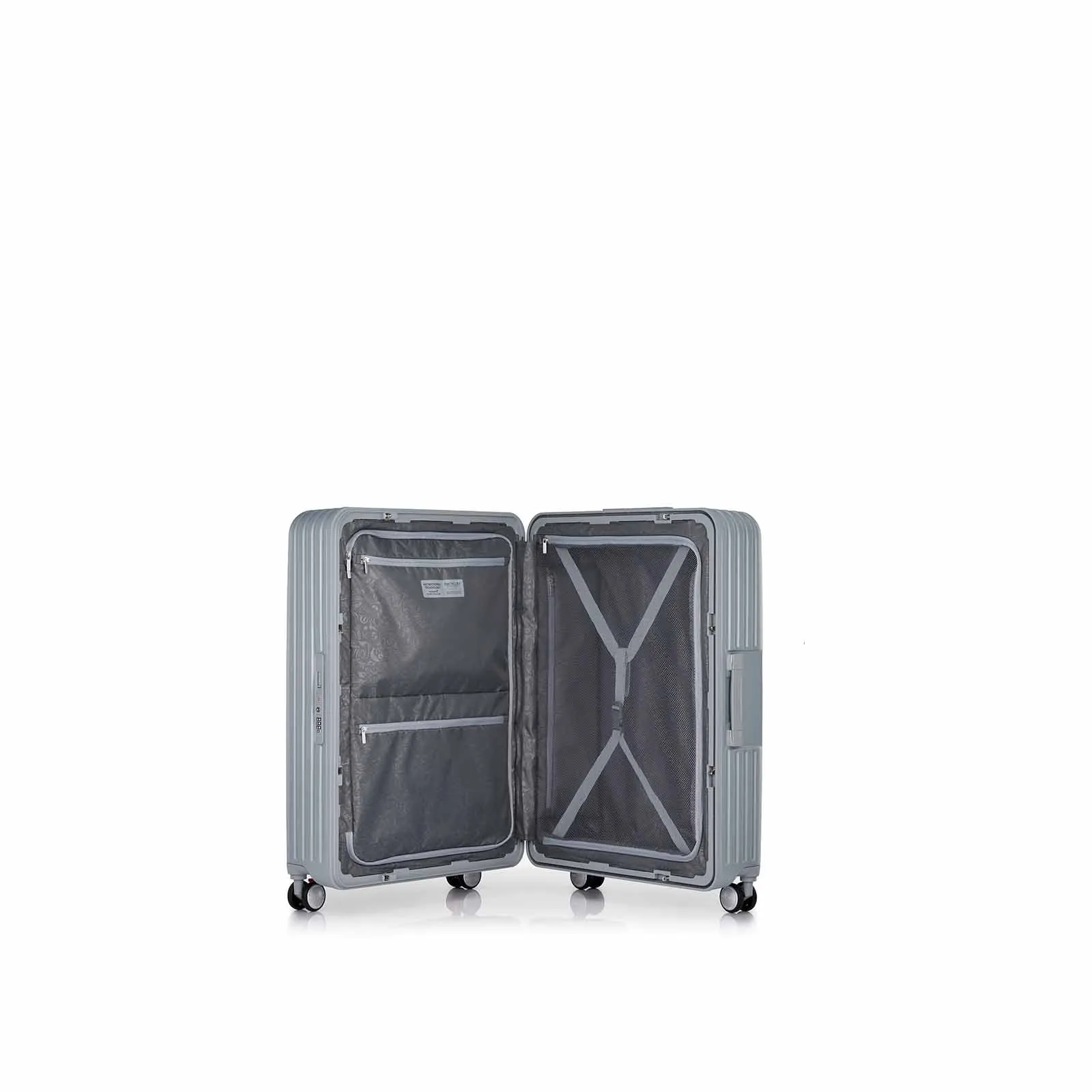 American Tourister Lockation 55cm Carry-On Suitcase Light Silver