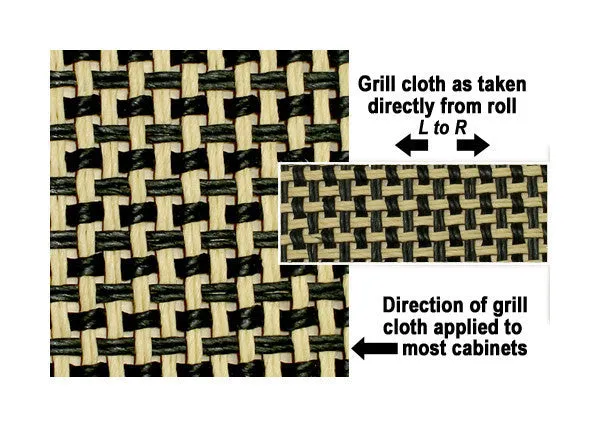Amp grill cloth - Marshall style - salt & pepper - 32 inch wide (per yard)