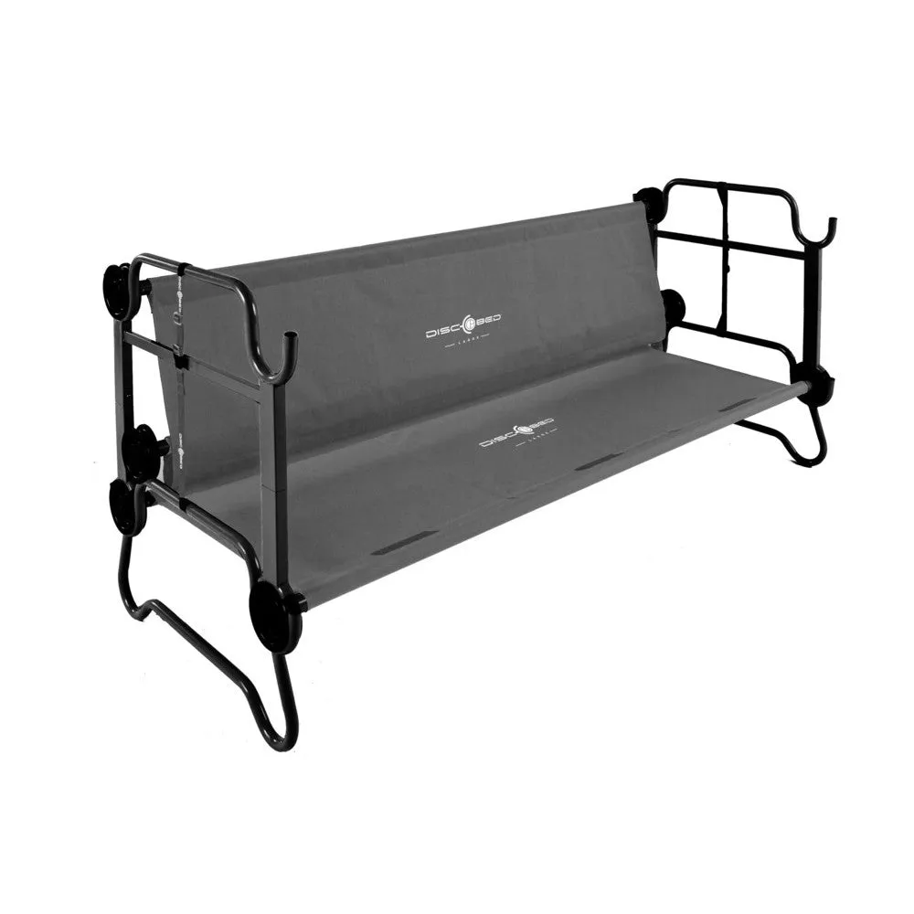 Anthracite Grey Disc-O-Bed Large (Adult Kid O Bunk) camping bunk beds & couch for teenagers & adults