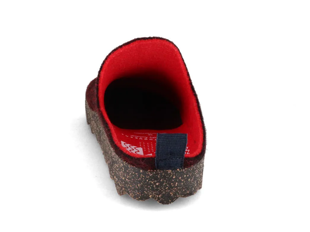 ASPORTUGUESAS Shoes | Felt Slippers Come, Merlot Double