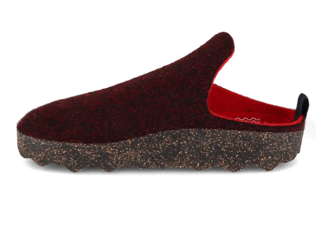ASPORTUGUESAS Shoes | Felt Slippers Come, Merlot Double