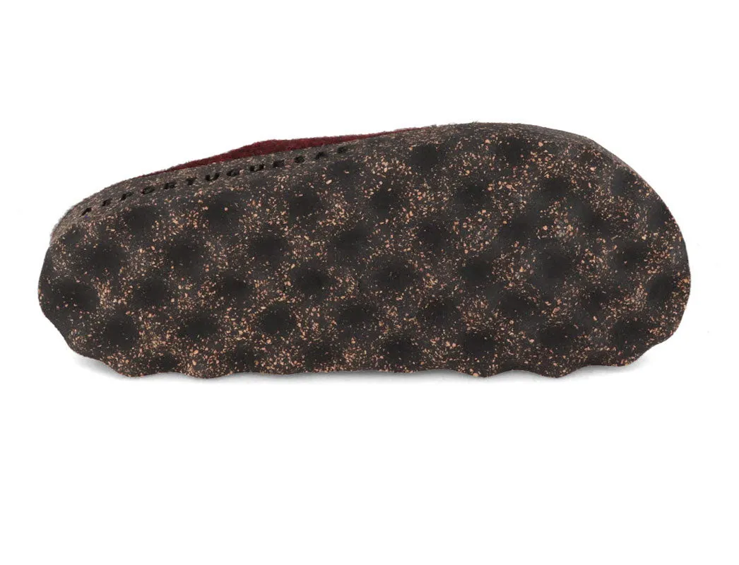 ASPORTUGUESAS Shoes | Felt Slippers Come, Merlot Double