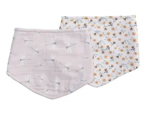 Bandana Bibs – Vintage Floral & Dragonfly