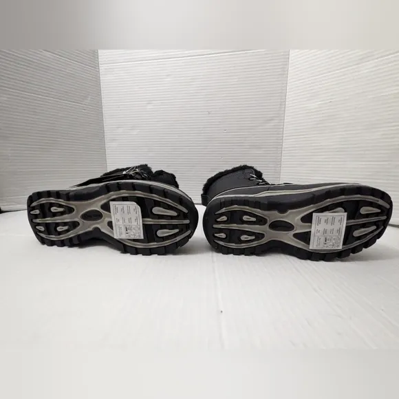 BEARPAW WATERPROOF LEATHER Comfortable Winter Boots Black YOUTH Kids Size 1 US