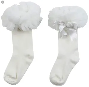 Beau Kid Ivory Tutu Knee Length Socks