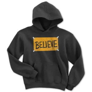 Believe Black & Gold Sign Youth Hoodie