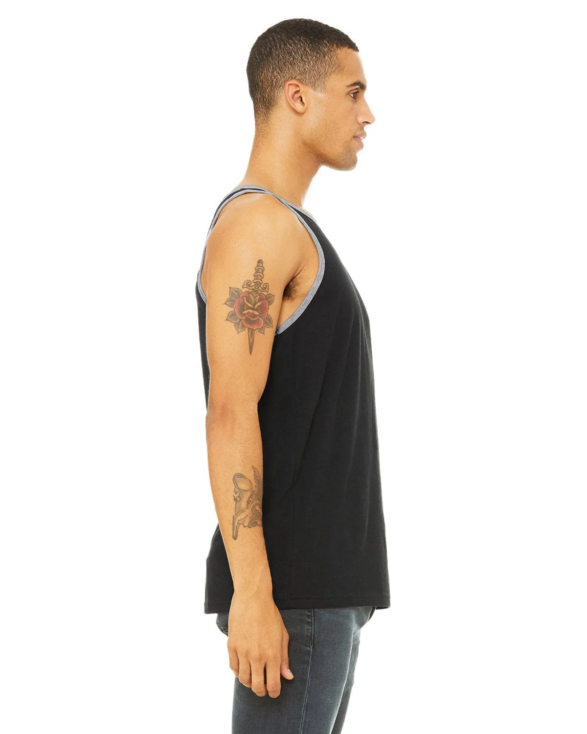 Bella Canvas Unisex Jersey Tank | Black/ Ath Hthr