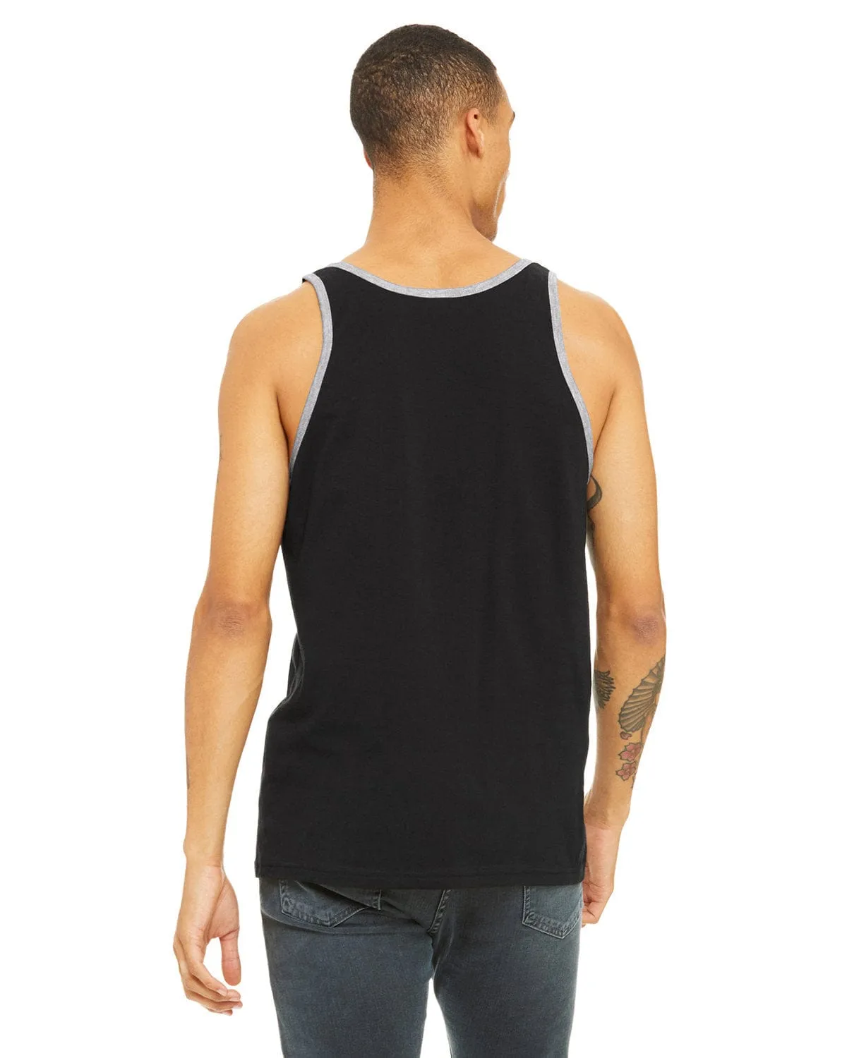Bella Canvas Unisex Jersey Tank | Black/ Ath Hthr