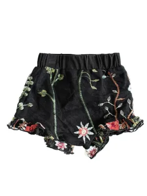 Belle High Waisted Bloomers - Black Floral