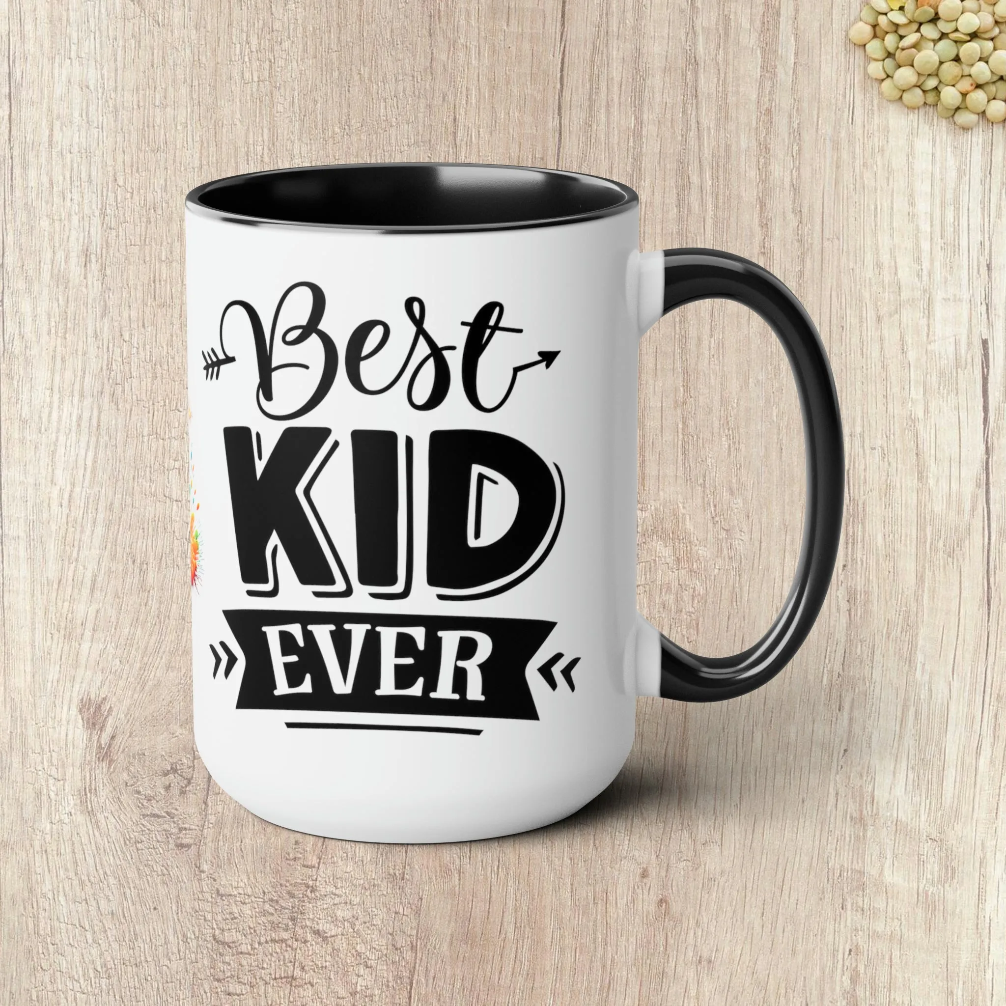 BEST KID EVER - Two-Tone Coffee Mug - 15oz - 5 Color Options
