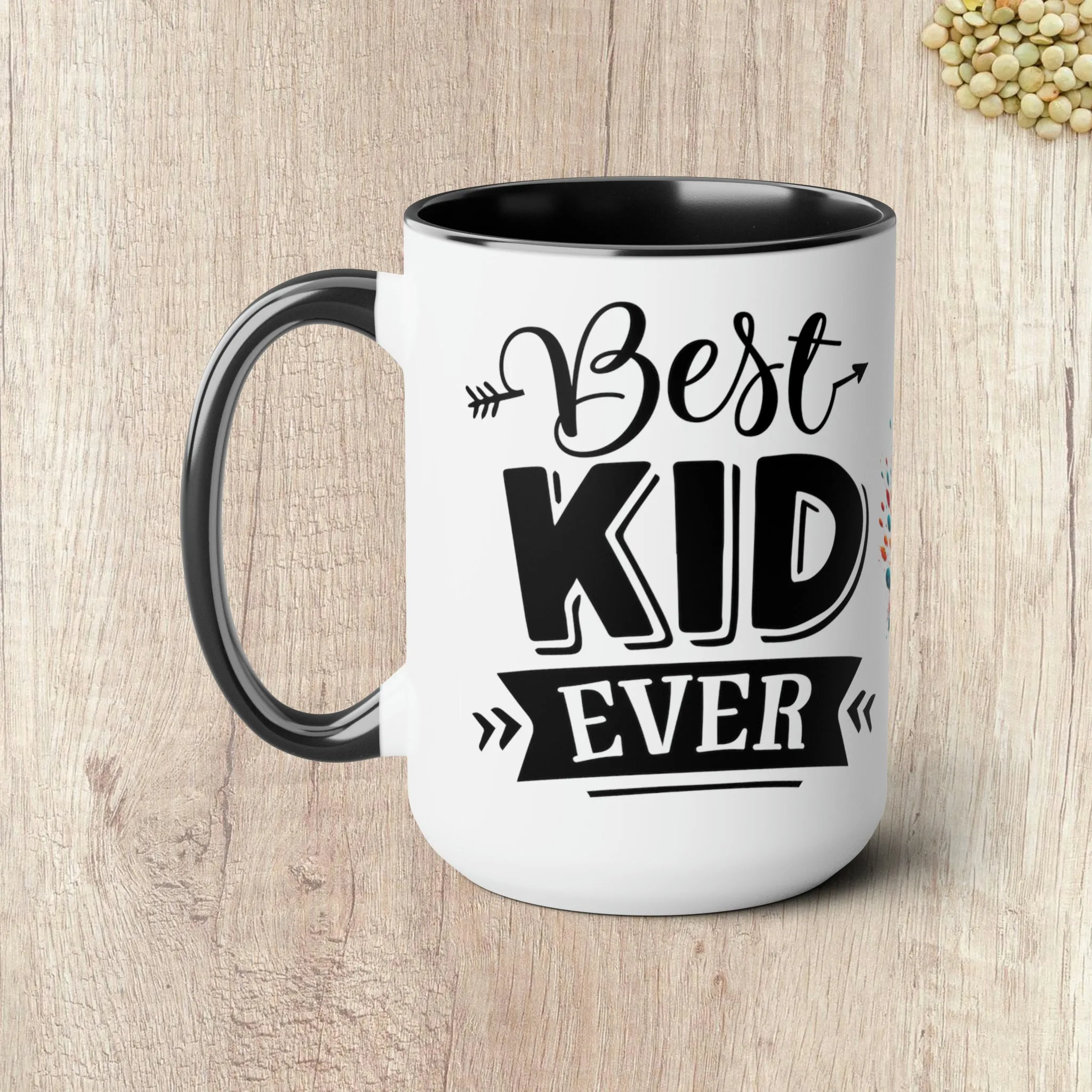 BEST KID EVER - Two-Tone Coffee Mug - 15oz - 5 Color Options