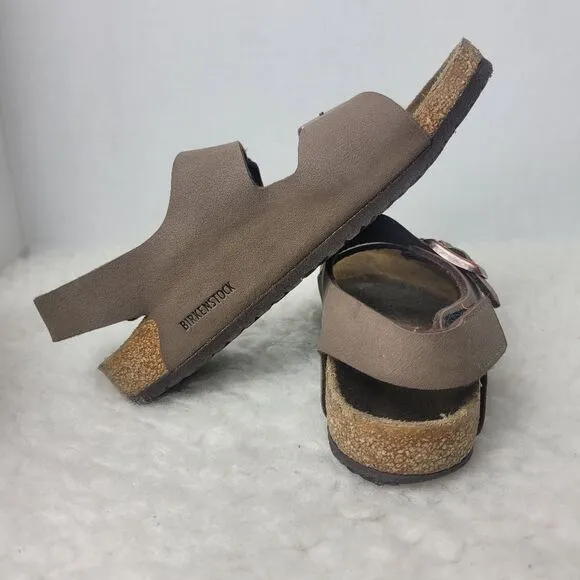 Birkenstock Arizona Kids Size 3-3.5 Nubuck Mocha Sandals