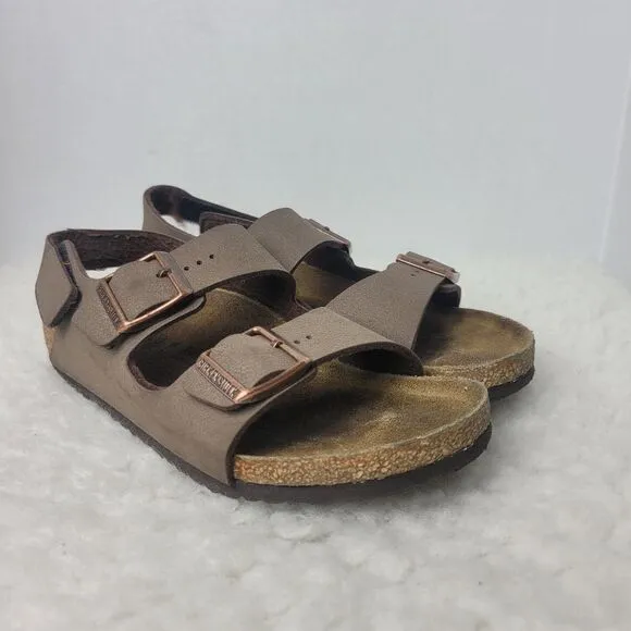 Birkenstock Arizona Kids Size 3-3.5 Nubuck Mocha Sandals