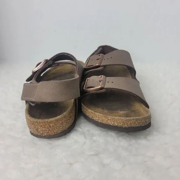 Birkenstock Arizona Kids Size 3-3.5 Nubuck Mocha Sandals