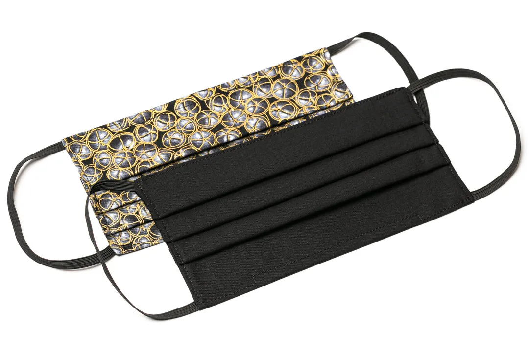 Black and Gold Posh Cloth Face Masks (2)