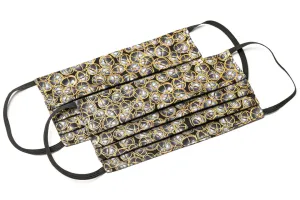 Black and Gold Posh Cloth Face Masks (2)