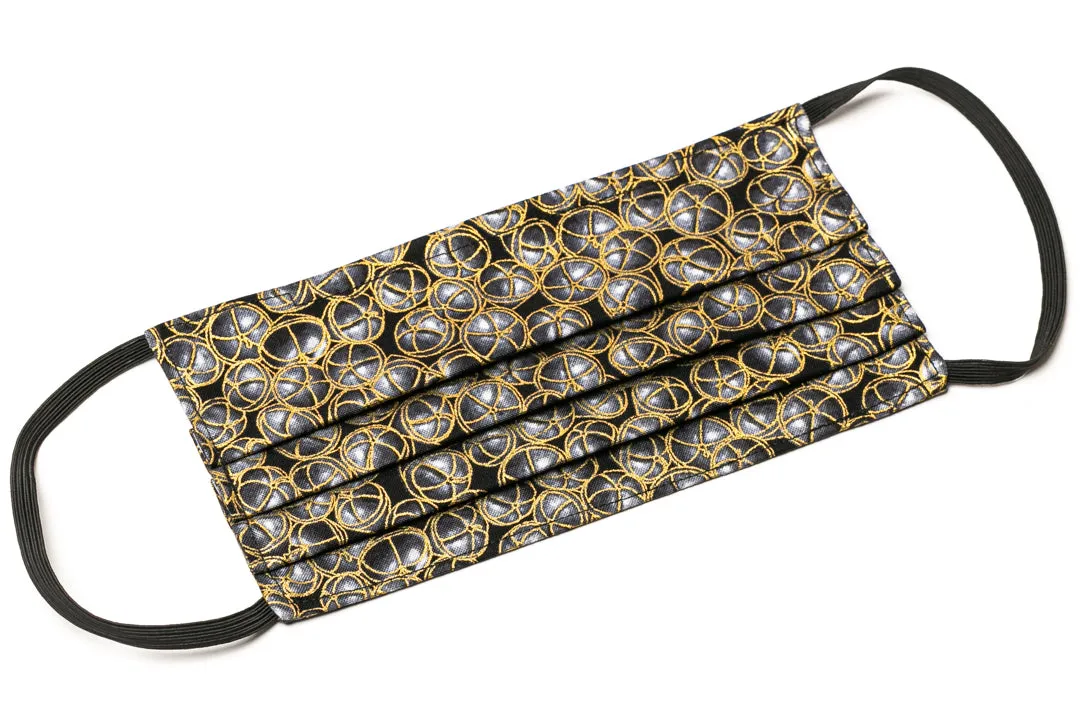 Black and Gold Posh Cloth Face Masks (2)