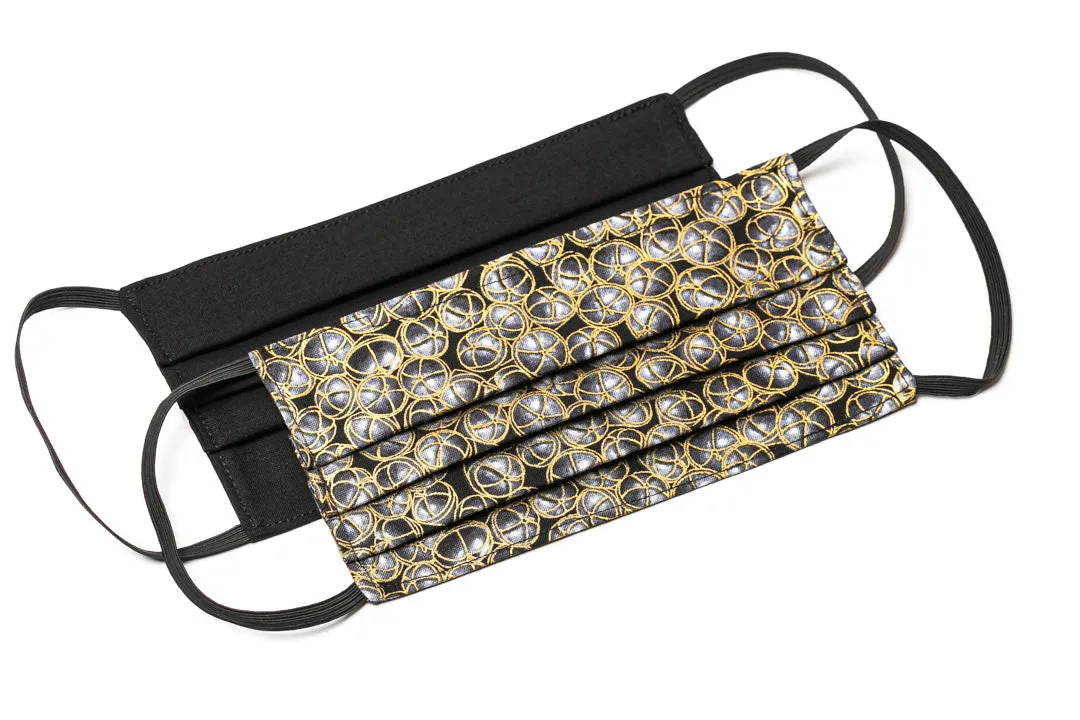 Black and Gold Posh Cloth Face Masks (2)