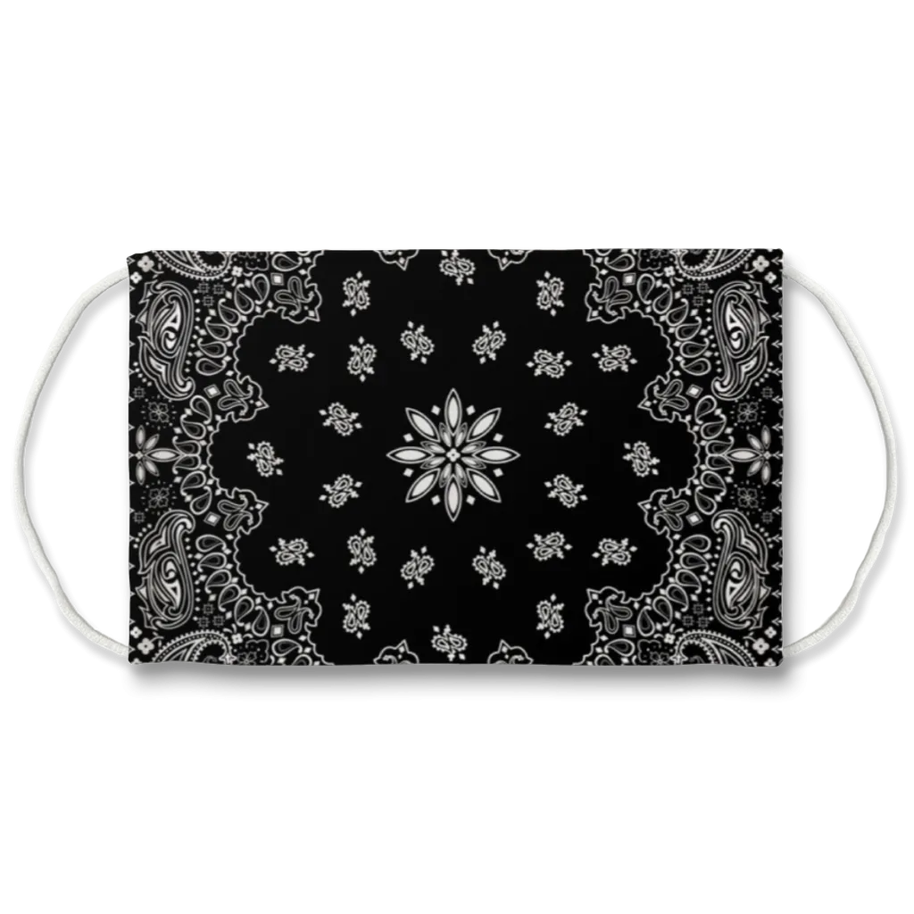 Black Classic Bandana Face Mask
