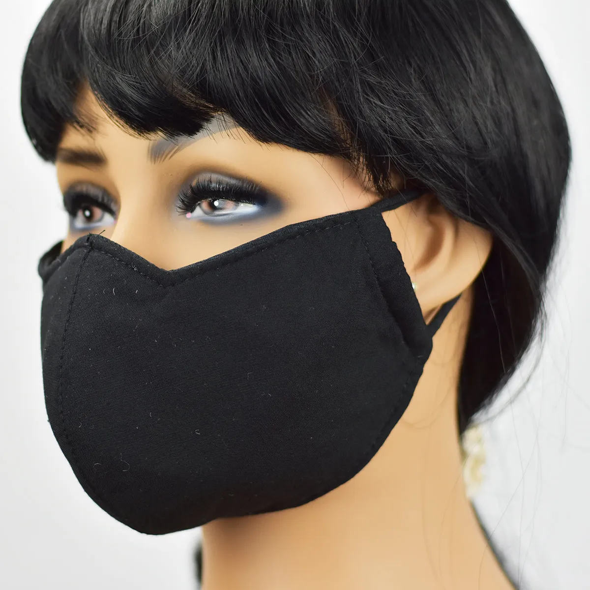Black Contoured Non-Medical Face Mask