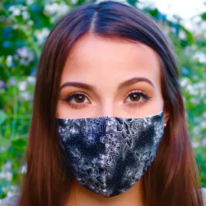 Black Floral Face Mask