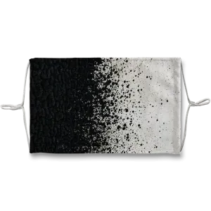 Black Paint Spots White Face Mask