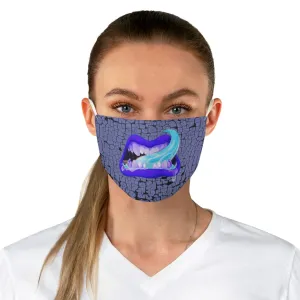 Blue Monster Mouth Fabric Face Mask