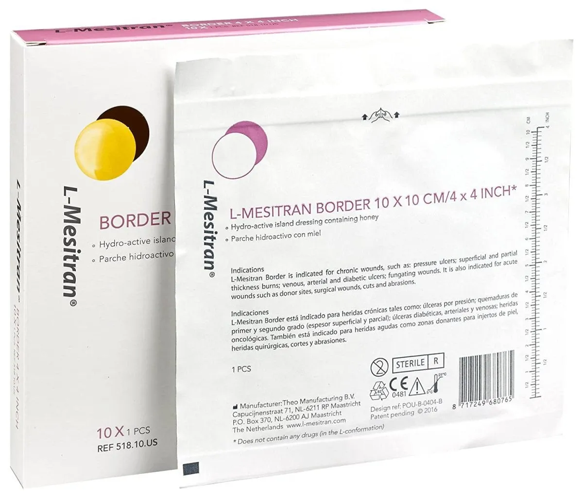 Border Antibacterial Dressing - L-Mesitran