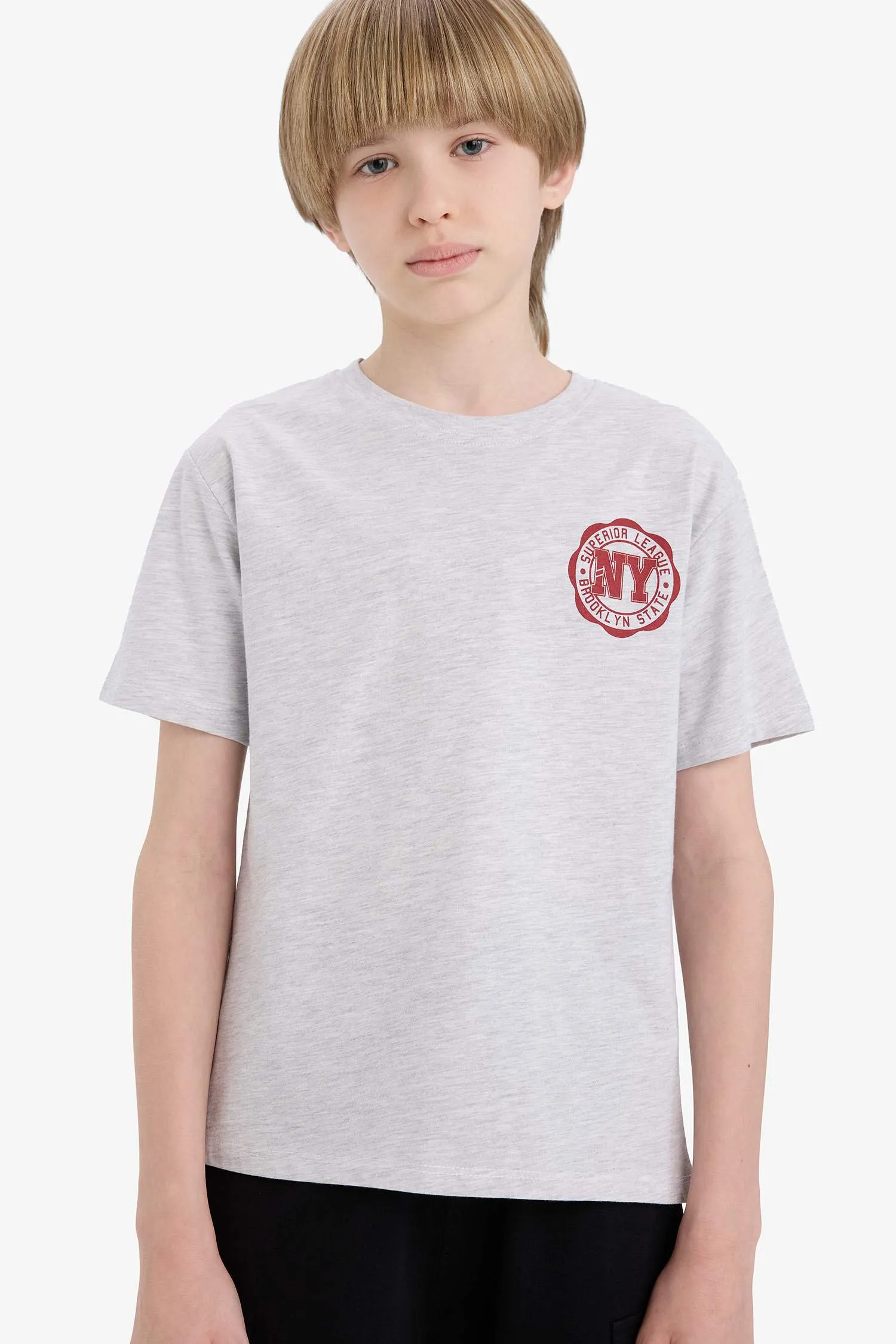 Boy Crew Neck Printed Short Sleeve T-Shirt