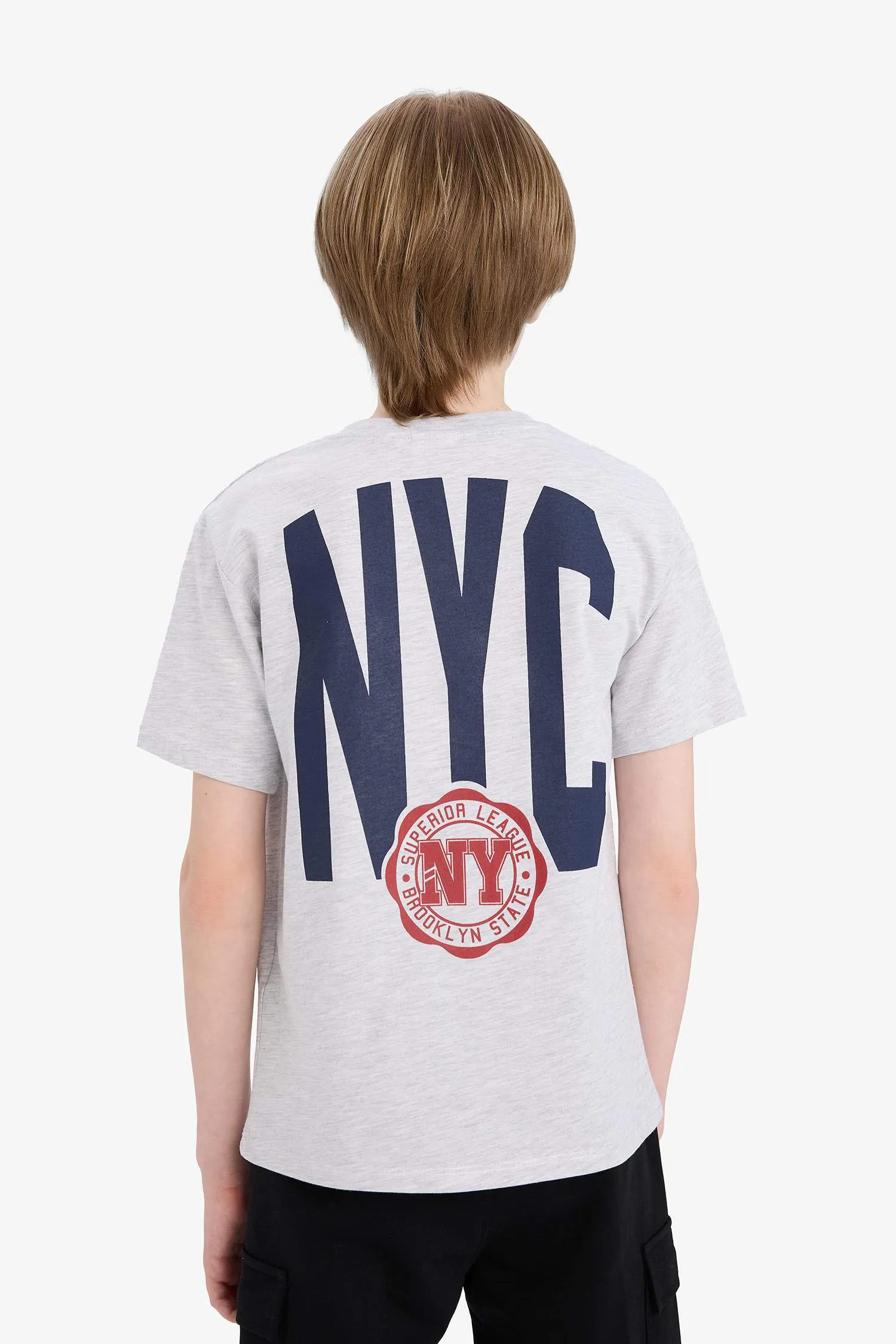 Boy Crew Neck Printed Short Sleeve T-Shirt
