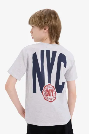 Boy Crew Neck Printed Short Sleeve T-Shirt