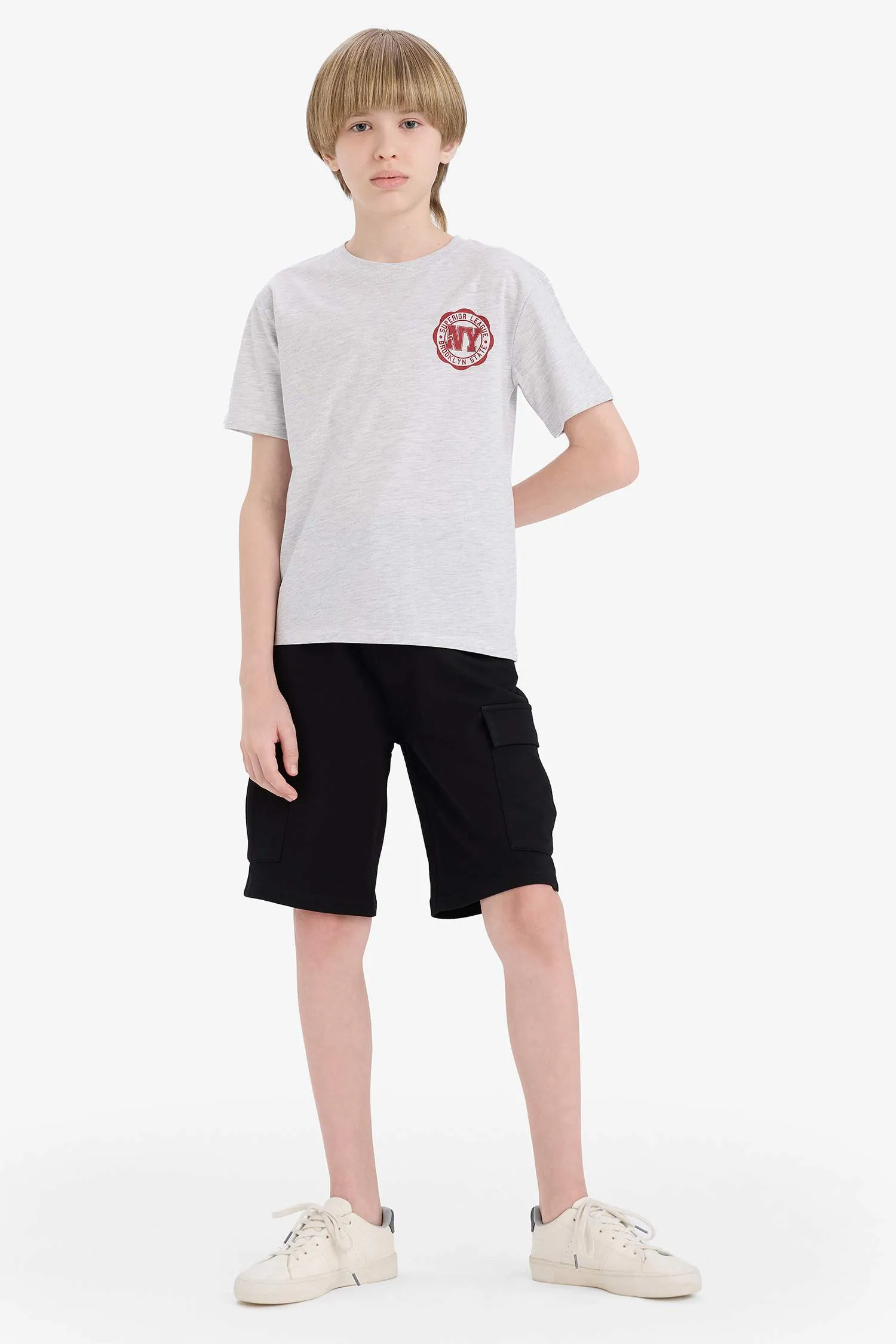 Boy Crew Neck Printed Short Sleeve T-Shirt