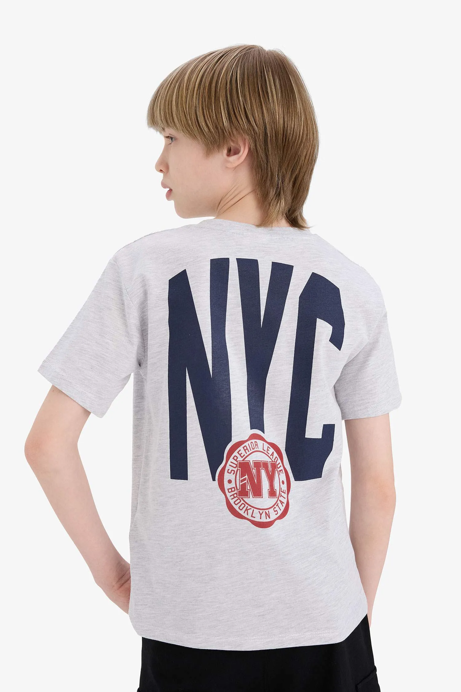 Boy Crew Neck Printed Short Sleeve T-Shirt