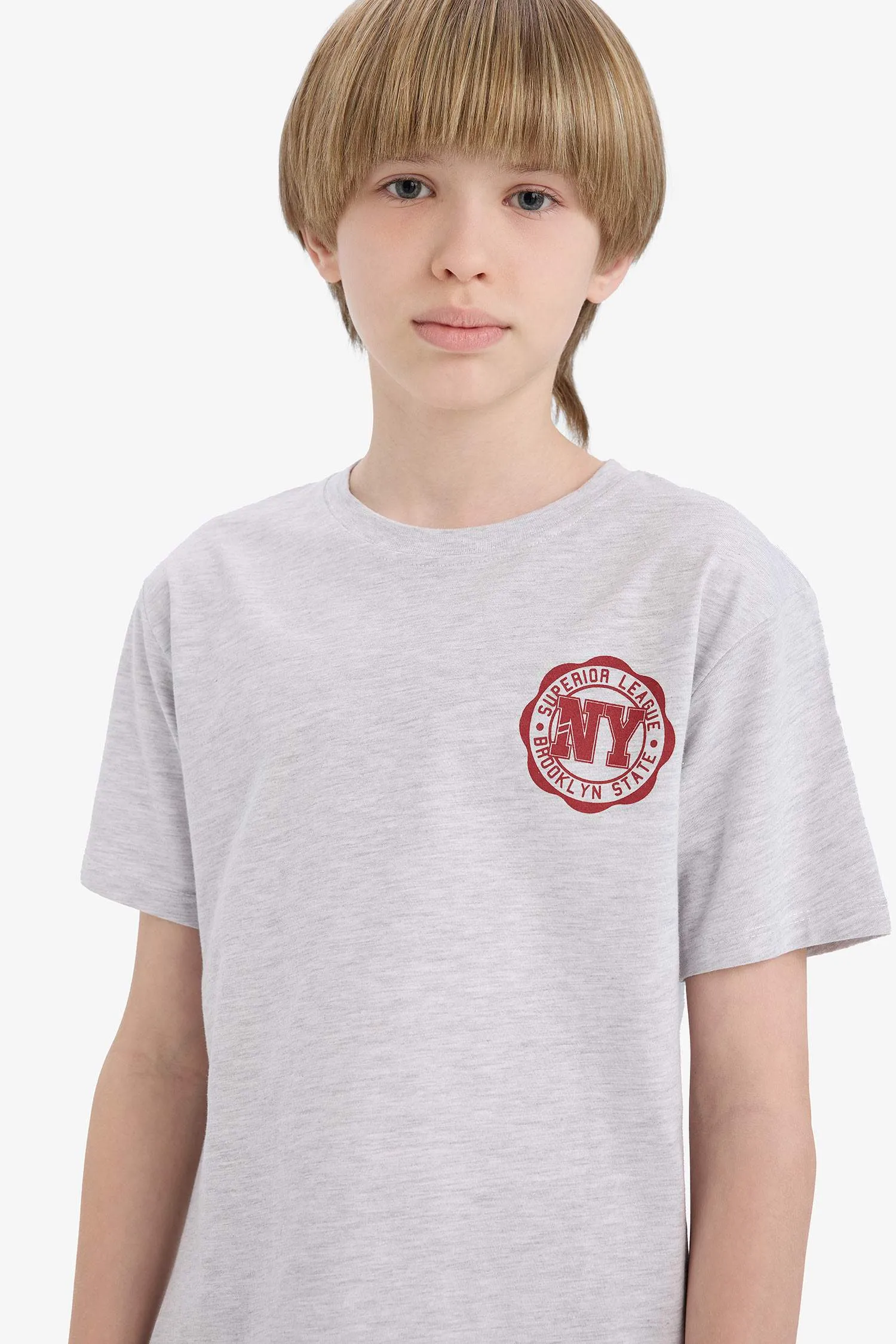 Boy Crew Neck Printed Short Sleeve T-Shirt