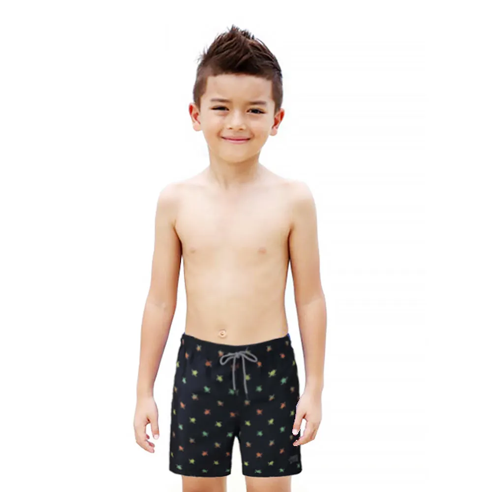 Boy's  Kid  Family  Match  Fast  Dry  Mesh  Lining  Swim  Trunks  Shorts