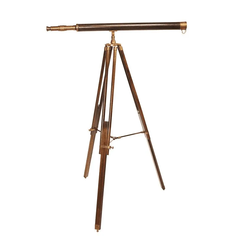 Brass Telescope Mounted on Rosewood Stand